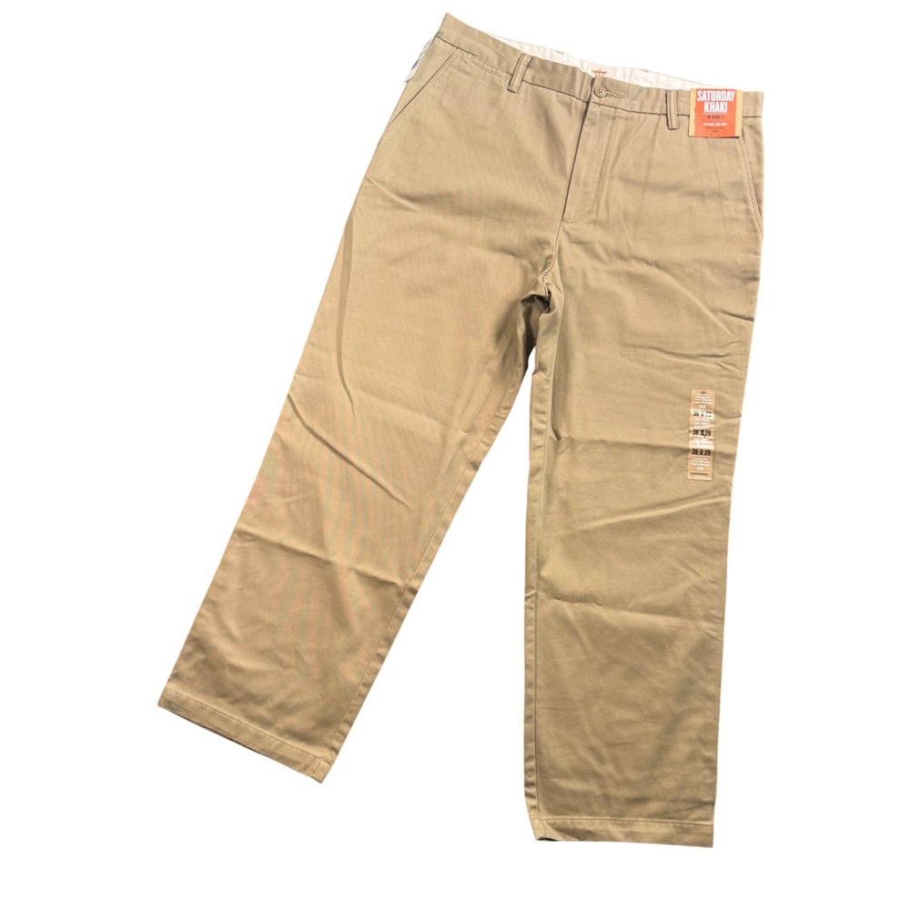 Dockers Men Saturday Khaki Pants 36x29 Tan D3 Classic Fit No Wrinkles Cotton NWT